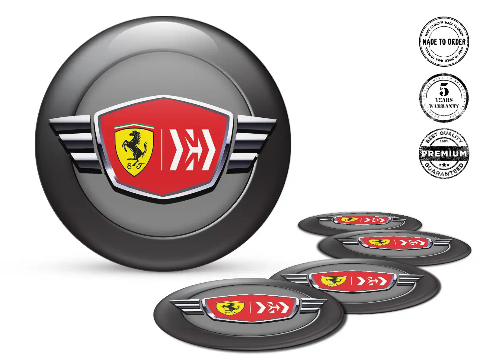 Ferrari Calcomanías de Rueda Edición Pegatinas de Silicona Racing